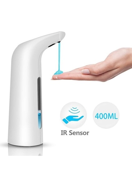Beyaz Sabunluk Pompası Otomatik Sıvı Sabunluk Kızılötesi Akıllı Sensör Fotoselli Köpük Şampuan Dispenserleri Mutfak Banyo Için (Yurt Dışından)