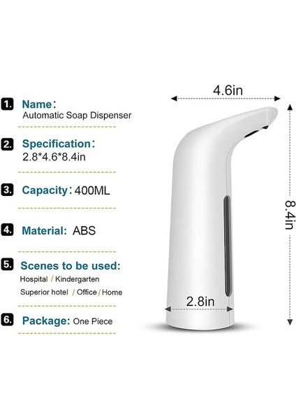 Beyaz Sabunluk Pompası Otomatik Sıvı Sabunluk Kızılötesi Akıllı Sensör Fotoselli Köpük Şampuan Dispenserleri Mutfak Banyo Için (Yurt Dışından) indirimleri