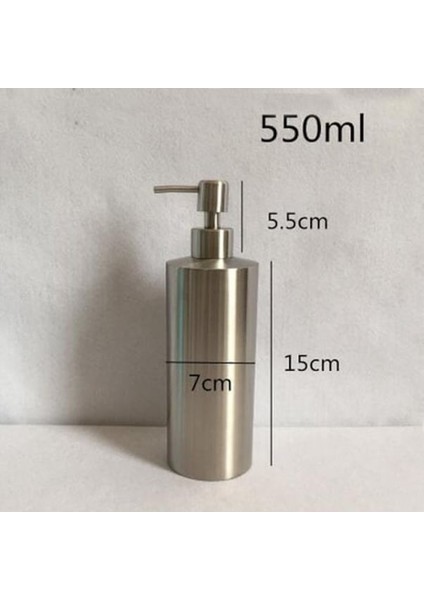 550ML-PASLANMAZ Çelik 250ML 350ML 550ML Sıvı Sabunluk Mutfak Banyo Losyon Pompa Şişesi Çok Fonksiyonlu Lavabo Deterjan Kaynağı (Yurt Dışından)