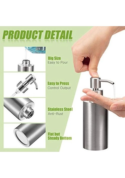 550ML-SIVI Sabunluk Şişe Jel Şişe Büyük Kapasiteli 304 Paslanmaz Sabunluk, Mutfak ve Banyo Için 250ML350ML550ML (Yurt Dışından) indirimleri
