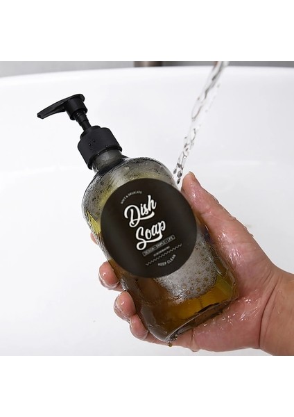 Su Geçirmez Etiketli Gri Bulaşık Sabunu Pompalı Dispenser Banyo Mutfak Doldurulabilir Şampuan Duş Jeli El Sabunu Alt Şişeleme Kabı (Yurt Dışından) indirimleri
