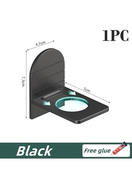 Black-1pc-No-Punch Duvar Dikey Depolama Asılı Raf Duş Jeli El Temizleyici Tutucu Mutfak Duvara Monte Deterjan Asılı Raf (Yurt Dışından)
