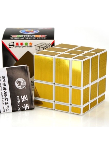 B-3X3X3 Hız Küp Rubix Fırçalanmış Ayna Profesyonel Cubo Magico Sihirli Küp Macar Fidget Oyuncaklar Bulmacalar (Yurt Dışından)