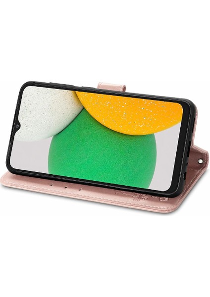 Samsung Galaxy A03 Çekirdek Kısa Kayış Deri Kılıf Kapak Kapak Dört (Yurt Dışından) indirimleri