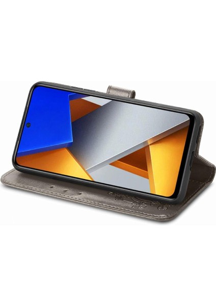 Xiaomi Poco M4 Pro Kısa Kayış Flip Kapak Dört Yapraklı Yonca Durumda (Yurt Dışından)