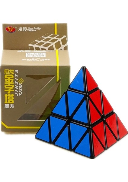 Black-Yj Guanlong 3X3X3 Piramit Sihirli Küp Eğitici 3x3 Hız Küp Çocuk Oyuncakları (Yurt Dışından)