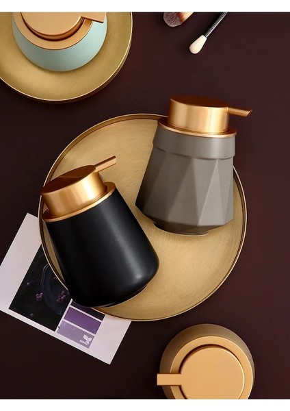 Kremsi-Beyaz-B-Seramik Sıvı Köpük Sabunluk El Yıkama Sıvısı Şampuan Duş Jeli Basın Alt Şişeleme Losyon Şişesi Banyo Aksesuarları (Yurt Dışından) fiyatları