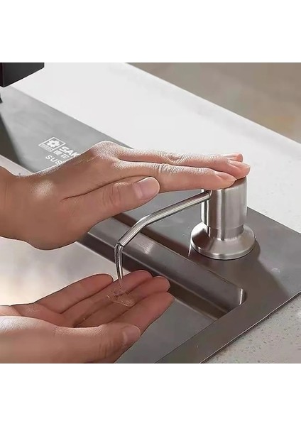 I-Kitchen Sıvı Sabunluk Paslanmaz Çelik Pompa Ankastre Lavabo Sabunluk Silikon Uzatma Tüpü Ile Mutfak Sabun Şişesi (Yurt Dışından) modelleri