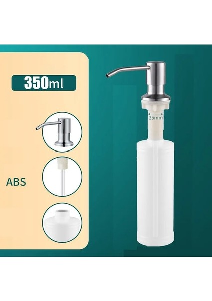 Pompa Kafası ve Tüpü-Mutfak Lavabo Tezgahı Pres Pompa Aparatı 350 ml Paslanmaz Çelik Tekrar Kullanılabilir Pompa Kafası Uzatma Tüpü Sıvı Şişe Lavabo Pompası (Yurt Dışından)