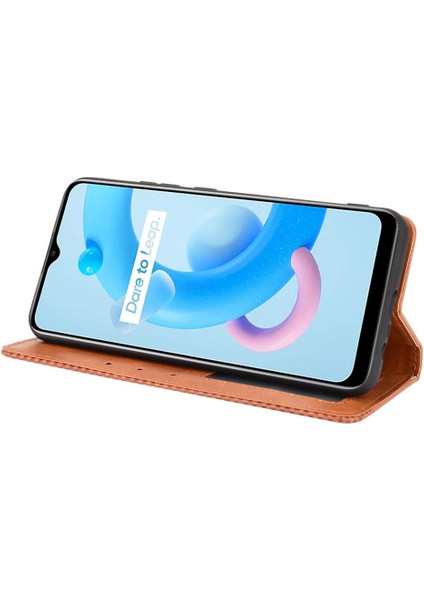 Realme C11/C20/C20A Pu Deri Cüzdan Manyetik Kapatma Için Kılıf (Yurt Dışından) fırsatları