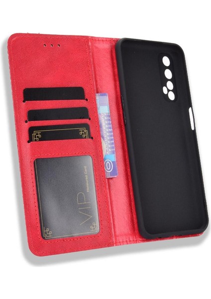 Realme 7 Cüzdan Pu Deri Manyetik Kapatma Için Kılıf (Yurt Dışından) modelleri