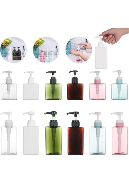 PEMBE-100ML--650ML Kare Şeffaf Şişe Sıvı Sabun Şanti Köpük Noktaları Şişeleme Şampuan Losyon Duş Jeli Pompası Bottlesnding (Yurt Dışından)