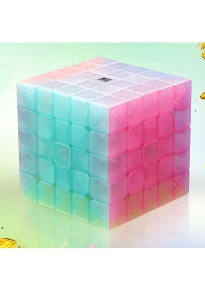 Şeker Renk 5X5X5-SIHIRLI Küpler Profesyonel Pyraminx Bulmaca Oyuncaklar Rubix Küp Hız 3x3 Piramit Sihirli Küp (Yurt Dışından)