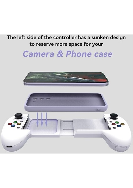 Mavi Programlanabilir Bt5 Mobil Oyun Denetleyicisi Geri Çekilebilir Tasarım Ios/android/rainway/xbox/steam Link/nvidia Geforce Ile Uyumlu (Yurt Dışından)