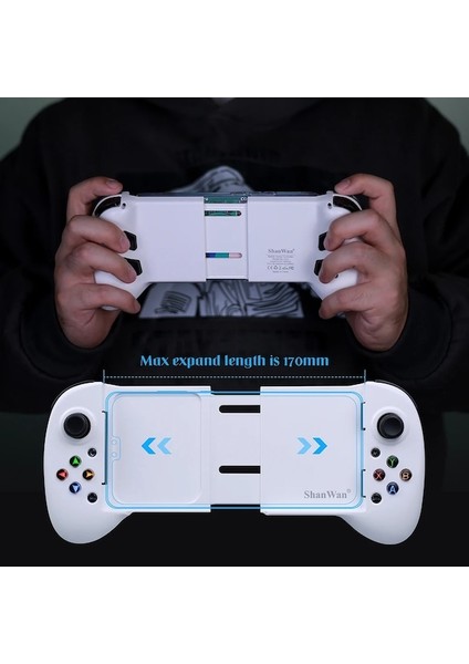 Mavi Programlanabilir Bt5 Mobil Oyun Denetleyicisi Geri Çekilebilir Tasarım Ios/android/rainway/xbox/steam Link/nvidia Geforce Ile Uyumlu (Yurt Dışından)