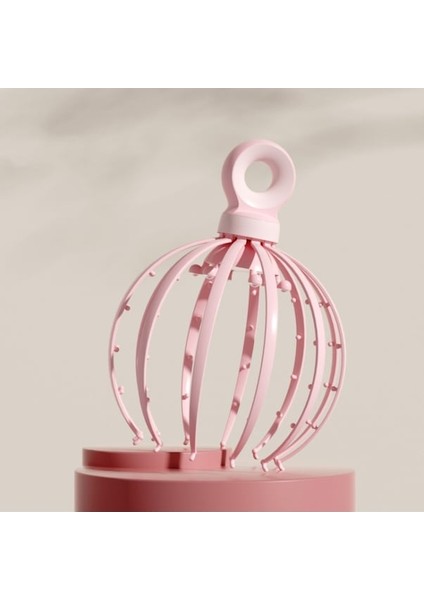 3 Adet D18 Baş Masajı Saç Derisi Meridyen Masajı Relax Pembe 18 Claw (Yurt Dışından)