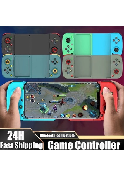 Siyah-Kablosuz Bt 5.0 Gerilebilir Oyun Denetleyicisi Ps4 Anahtarı Pc Gamepad Joystick Cep Telefonu Android Ios Için Geri Çekilebilir Gamepad (Yurt Dışından)