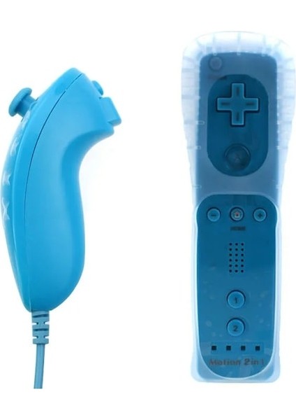 Açık Mavi Nunchuck-2in1 Nunchuck, Nintendo Wii Oyun Uzaktan Kumanda Joystick Için Motion Plus Ile (Yurt Dışından)