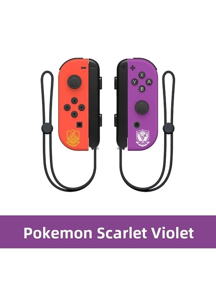 Scarlet Violet-Switch Joy Pad Joy Con Joy Cons S Kablosuz Denetleyici Joystick Nintendo Switch Için Askılı Bluetooth Gamepad OLED (Yurt Dışından)