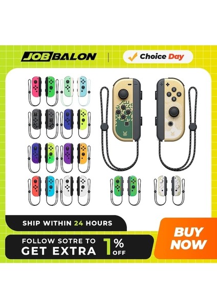 Scarlet Violet-Switch Joy Pad Joy Con Joy Cons S Kablosuz Denetleyici Joystick Nintendo Switch Için Askılı Bluetooth Gamepad OLED (Yurt Dışından)