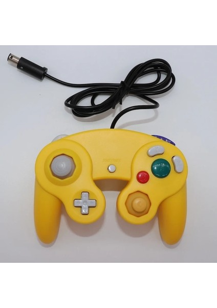 Sarı-Gamecube Denetleyicisi Için Gc Kablolu El Kumanda Kolu Uyumlu Wıı Konsolları Için Ngc Gc Controle Wıı Konsolları Aksesuarları Için (Yurt Dışından)