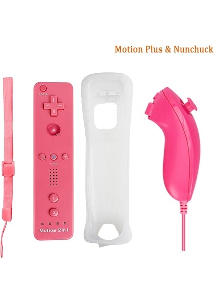 22-60-230-NINTENDO Wii/wii U Joystick 2 In 1 Denetleyici Seti Kablosuz Uzaktan Gamepad Motion Plus Silikon Kılıf Ile Video Oyunu (Yurt Dışından)