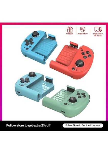 Mavi Yeşil-Mocute 061 Gamepad Kablosuz Bluetooth Sol Sağ Bölünmüş Oyun Denetleyicisi Android/ıos Telefonlar Için Oyun Joystick Gamepad (Yurt Dışından)