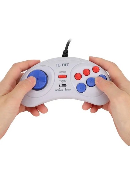 1 ADET-16BIT 9-Pin Mini Elde Kullanılır Oyun Konsolu Ergonomik Oyun Denetleyicisi Beyaz Sega Pubg Mobile Gamepad Için Küçük Boyutlu ve Hafif (Yurt Dışından)