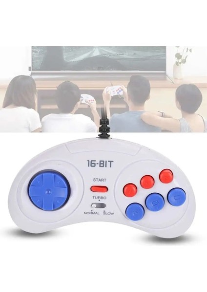 1 ADET-16BIT 9-Pin Mini Elde Kullanılır Oyun Konsolu Ergonomik Oyun Denetleyicisi Beyaz Sega Pubg Mobile Gamepad Için Küçük Boyutlu ve Hafif (Yurt Dışından)