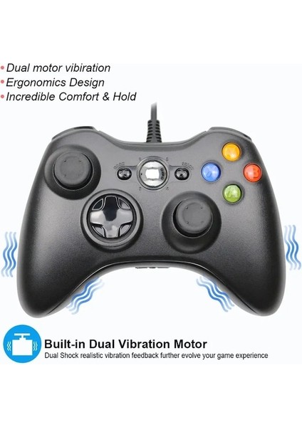 Kırmızı-Xbox 360 Için Microsoft USB Kablolu Denetleyici Pc Cep Telefonu Joypad Gamepad Konsolu XBOX360 Oyun Joystick Için Kablolu (Yurt Dışından)