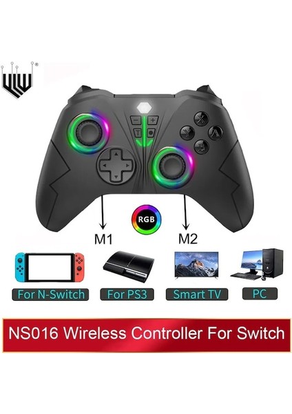 Beyaz Kablosuz Denetleyici Bluetooth Gamepad Programlanabilir Turbo Fonksiyonlu Nintendo Anahtarı Ps3 Konsolu Android Tv Pc Joystick (Yurt Dışından)