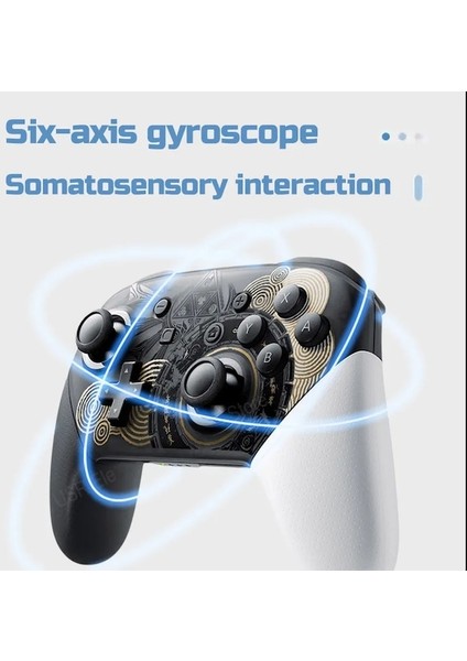 Garip Avcılık-Kablosuz Bluetooth Oyun Denetleyicisi Altı Eksenli Jiroskop Uyandırma Fonksiyonu Gamepad Switch Pro Fessional Kablosuz Denetleyici (Yurt Dışından)