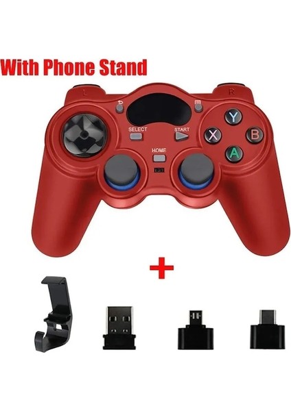 Kırmızı Tutucu-2.4g USB Kablosuz Android Oyun Denetleyicisi Joystick Joypad Otg Dönüştürücü Ile Ps3/akıllı Telefon Tablet Pc Için Akıllı Tv Kutusu (Yurt Dışından)