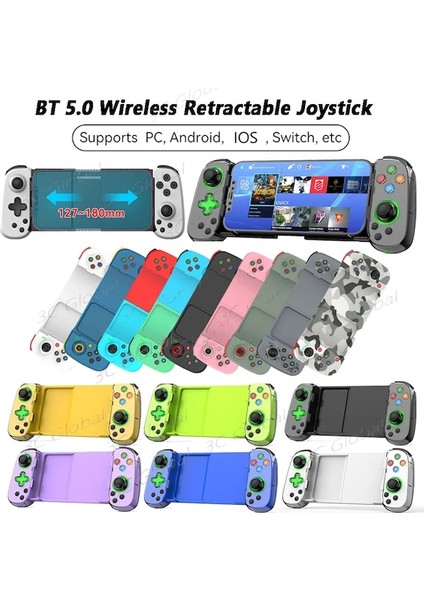 D7 Sarı-D3/d6/d7 Kablosuz Bt 5.0 Gerilebilir Oyun Denetleyicisi Telefon Android Ios Için Gamepad Joystick Geri Çekilebilir Gamepad Ps4 Anahtarı (Yurt Dışından)