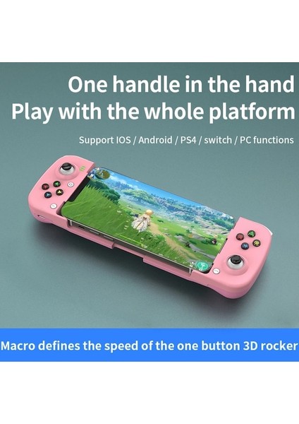 D3 Pink-D3/d6/d7 Kablosuz Bt 5.0 Gerilebilir Oyun Denetleyicisi Telefon Android Ios Için Gamepad Joystick Geri Çekilebilir Gamepad Ps4 Anahtarı (Yurt Dışından)