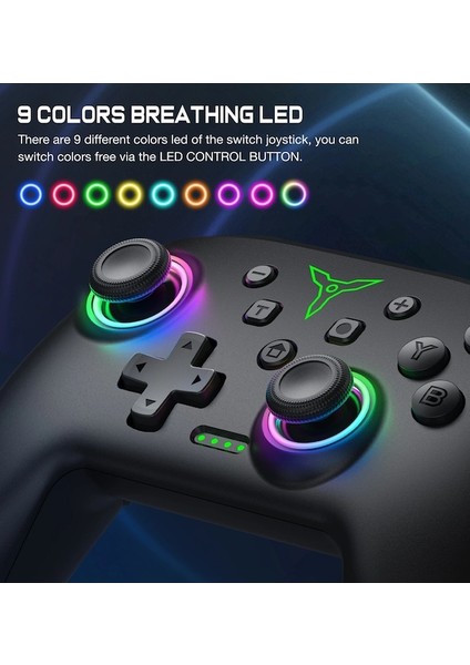 Q233-AE-FM-KABLOSUZ Denetleyici Nintendo Anahtarı OLED Konsol Pro Gamepad Ile 600 Mah Şarj Edilebilir Pil Programlanabilir Turbo Fonksiyonu (Yurt Dışından) modelleri