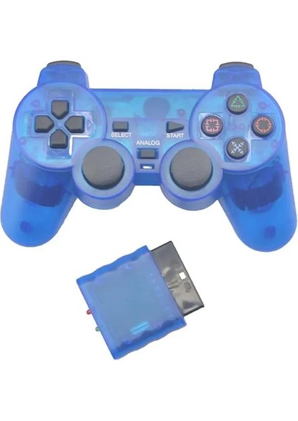 Siyah-Kablosuz Denetleyici Gamepad Şeffaf Renk 2.4g Titreşim Joystick Controle Gamepad Sony Ps2 Joypad Oyun Aksesuarları (Yurt Dışından) fırsatları