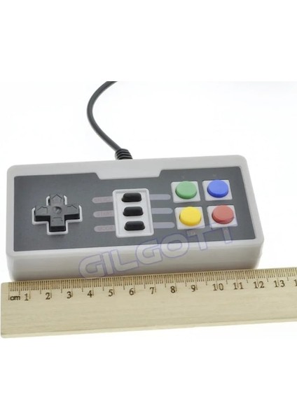 2 Adet-2 Adet 4 Düğme Retro USB Pc Oyun Denetleyicisi Klasik Kablolu Oyun Joypad Kolu Joystick Nintendo Nes Klasik Oyun (Yurt Dışından)