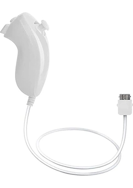 Sol Beyaz-2pcs Wii Konsolu Için Nunchuck Denetleyicili Uzaktan Kumanda Wii Oyun Kontrolü Için Motion Plus Ile Kablosuz Gamepad (Yurt Dışından)