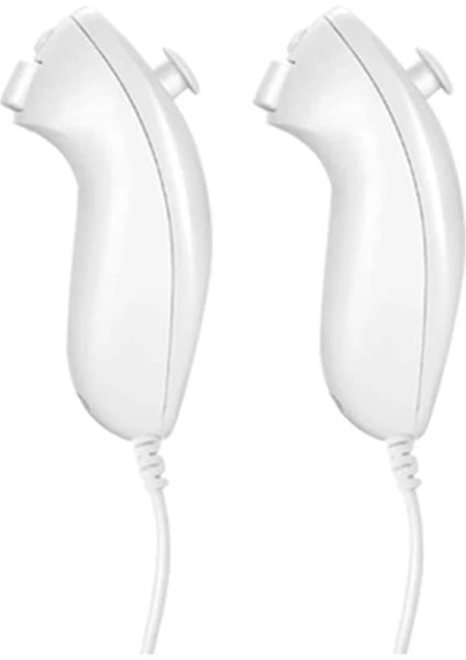 Beyaz-2 Adet-Sol Sağ El Nunchuck Wii El Kavisli Oyun Kolu Denetleyicisi Nintendo Wii Oyun Denetleyicisi Nunchuck Wii Gamepad Için (Yurt Dışından)