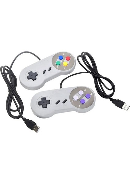2pcs-Color-2pcs USB 2.0 Pc Gamepad Kablolu Oyun Denetleyicisi Joystick Joypad Oyun Denetleyicisi Windows Pc Için Snes Oyun Pedi Mac Bilgisayar Kontrolü (Yurt Dışından)