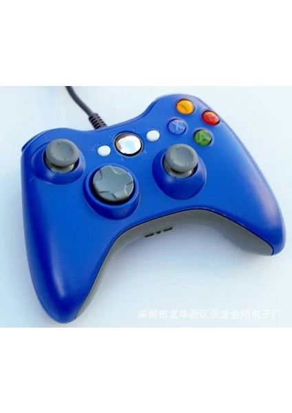 Windows 7 8 10 Için Resmi Microsoft Pc Denetleyicisi Için Xbox 360 Denetleyici Joystick Için Mavi USB Kablolu Gamepad (Yurt Dışından)