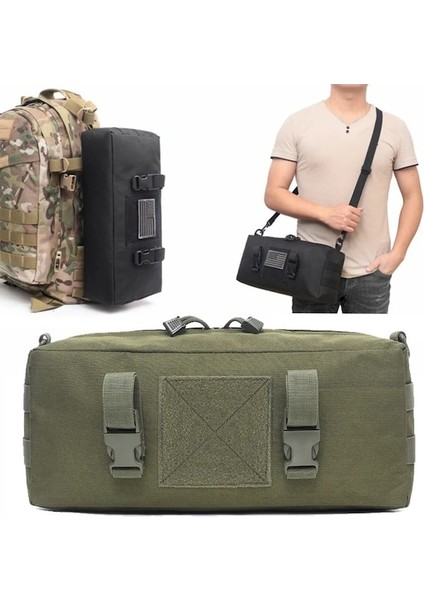 Ordu Yeşil Kese-Askeri Taktik Sırt Çantası Ordu Molle Sistemi Omuz Çantası Açık Kamp Yürüyüş Naylon Edc Bel Paketi Avcılık Aksesuarları (Yurt Dışından)