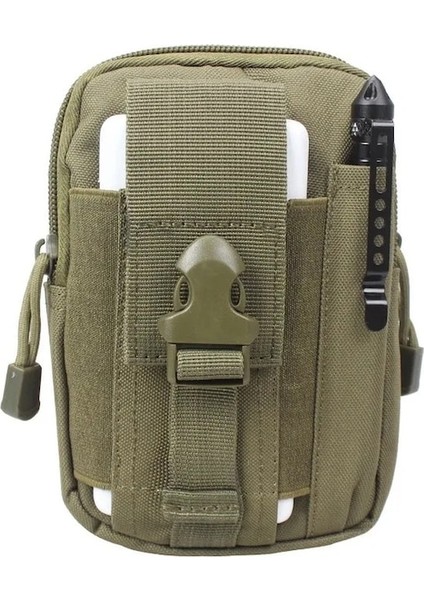 Ordu Yeşil-Çok Fonksiyonlu Taktik Bel Kemeri Çantası Askeri Molle Kılıf Cüzdan Kılıfı Su Geçirmez Telefon Kılıfı Açık Kamp Avcılık Için (Yurt Dışından)