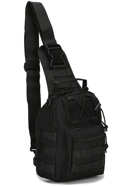 Siyah-Açık Omuz Askeri Çanta Spor Tırmanma Sırt Çantası Omuz Taktik Yürüyüş Kamp Avcılık Sırt Çantası Balıkçılık Sırt Çantası (Yurt Dışından)