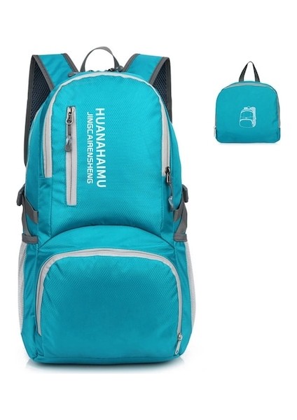 Göl Mavisi-Erkek Kadın 40L Büyük Kapasiteli Sırt Çantası Hafif Katlanabilir Sırt Çantası Su Geçirmez Paketlenebilir Seyahat Kamp Yürüyüş Sırt Çantası Sırt Çantası (Yurt Dışından) fırsatları