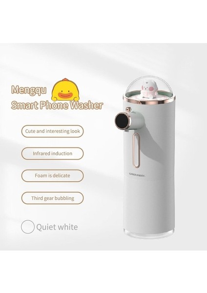 Beyaz-Otomatik Köpük Sabunluk Fotoselli Kızılötesi Sensör Dağıtıcı Banyo Akıllı Yıkama El Makinesi Köpük El Yıkama Aracı (Yurt Dışından)