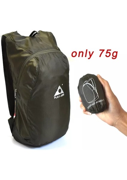 Yalnızca Siyah 75G Katlanabilir Naylon Su Geçirmez Sırt Çantası Ultra Hafif Unisex Omuz Çantası (Yurt Dışından) fiyatları