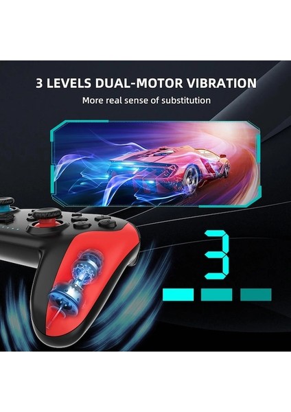 MG25Z-2-NS009S Kablosuz Denetleyici Bt Nintendo Anahtarı Pro Pc Ps3 Tv Kutusu Joystick Çift Titreşim Nfc Profesyonel Gecikmesiz Gamepad (Yurt Dışından)