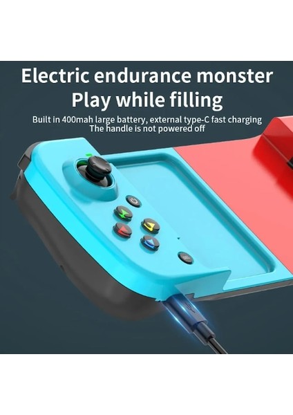 Gri-Kablosuz Gamepad Denetleyicisi Cep Telefonu Joystick Için Geri Çekilebilir Gamepad Streç Kablosuz Bluetooth Bağlantılı Android Ios Uyumlu (Yurt Dışından)